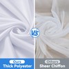 Htper 6 Panels 5x20ft White Ceiling Drapes for Wedding Parties,