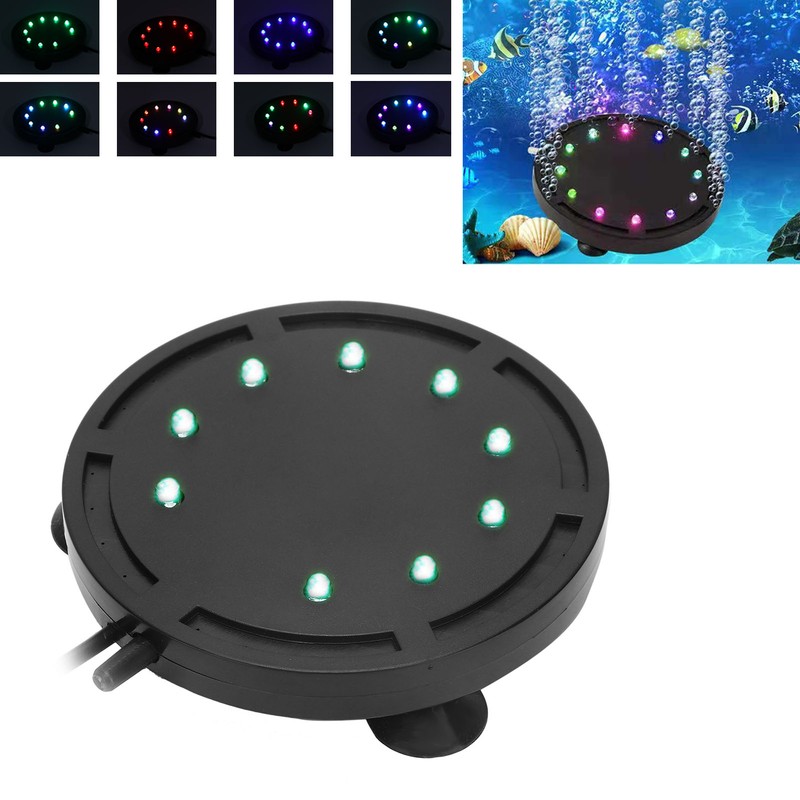 Aquarium LED Air Stone Fish Tank Bubbler Oxygen Diffuser with