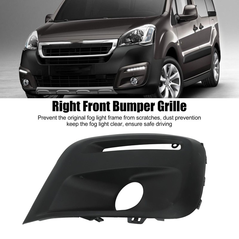 Front Left Fog Lamp Grill Cover 1613564680 Replacement for Peugeot