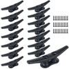 ORLANG 4 Inch Dock Cleats, Electrophoretic Coated Black Boat Cleats