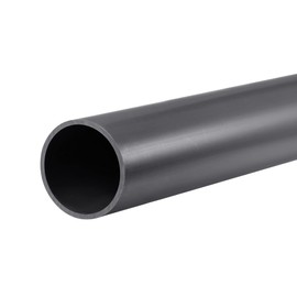MECCANIXITY PVC Rigid Round Pipe 36mm ID 40mm OD 650mm Dark Grey High Impact for Water Pipe,Crafts,Cable Sleeve