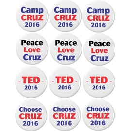 A&T Designs 1 Dozen Ted Cruz for President 2.25" Keychains 3 of each Vote Election Campaign