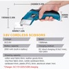 Electric Scissors, USB Rechargeable 3.6V Cordless Scissors with 2 Blade