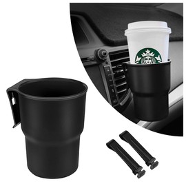 Hanging Cup Holder for Car Air Vents/Windows,Multi-Function Car Cup Holder Organizer/Car Trash Can,Universal Car Window Cup Holders with 2 Hooks Fits Most Cup Types (Black)