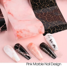 DANNEASY 10 Roll Iridescent Nail Foil Holographic Nail Foils Flake Starry Sky Transfer Foil Sheets Marble Neon Nail Stickers Decal Nail Art Foil for Women DIY Manicure Decoration