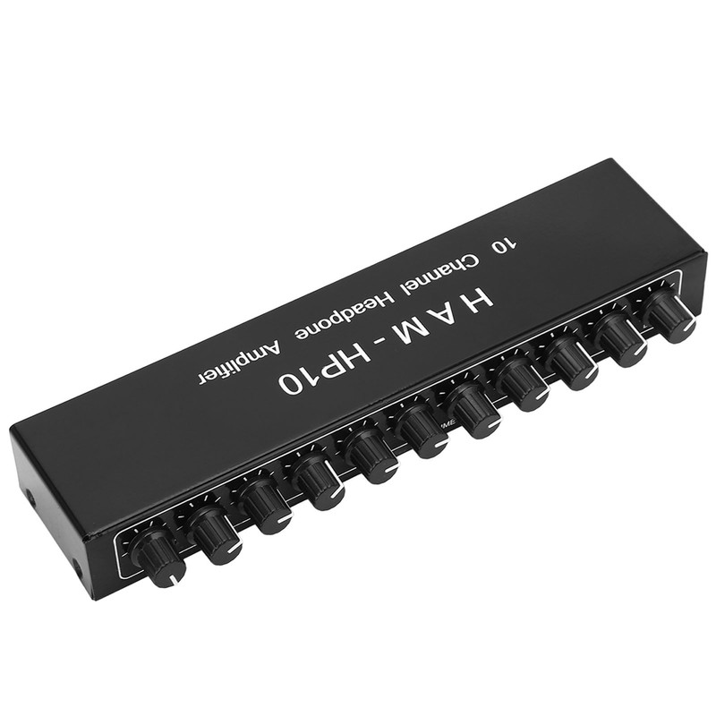 10 Channel Headpone Magnifier Stereo Audio Distribution Splitter Independent Control