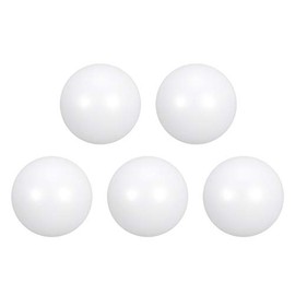 sourcing map Pack of 5 PTFE Balls, 5 mm Diameter, Floor Ready, Membrane Pneumatic Pump, White