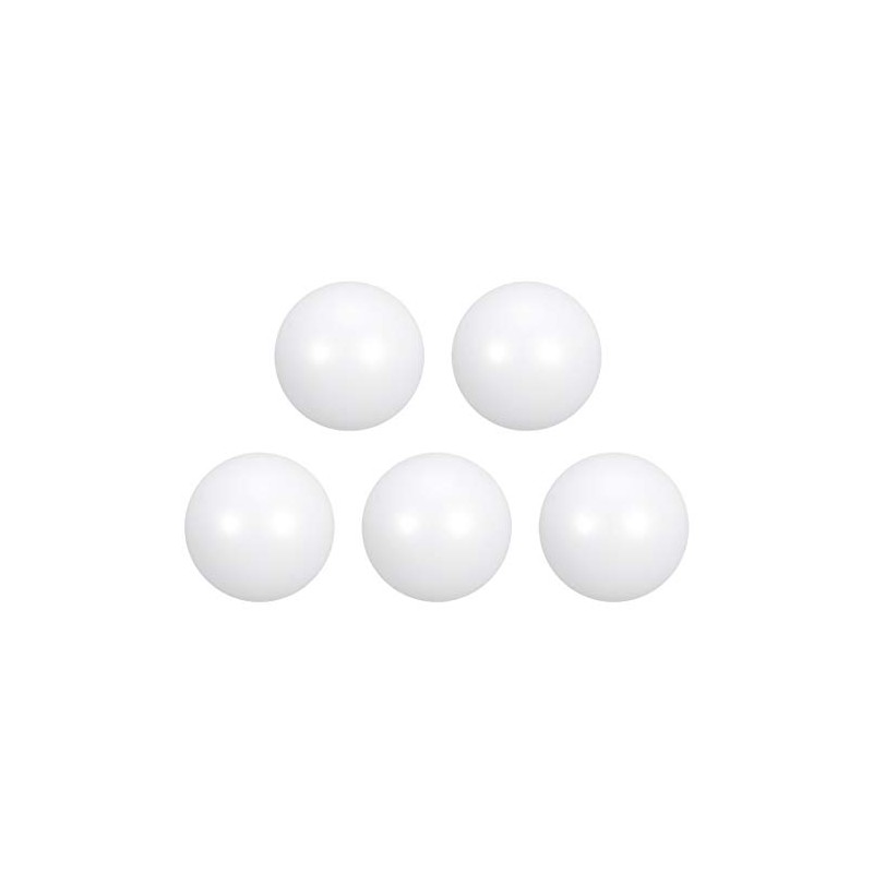sourcing map Pack of 5 PTFE Balls, 5 mm Diameter,