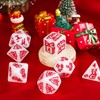 HDdais Christmas Dice 7-Die Polyhedral DND Dice with Christmas Tree