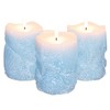 Immeiscent Coastal Starfish Seashell Pillar Candles Set of 3 Light