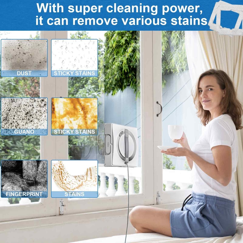 Pack of 10 Cleaning Cloths for Ecovacs Winbot Mini Family