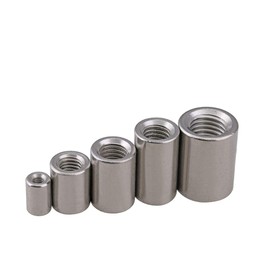 Dreneco Round Connector Nuts, Stainless Steel Coupling Nut (M4×8×10mm,5 pcs)