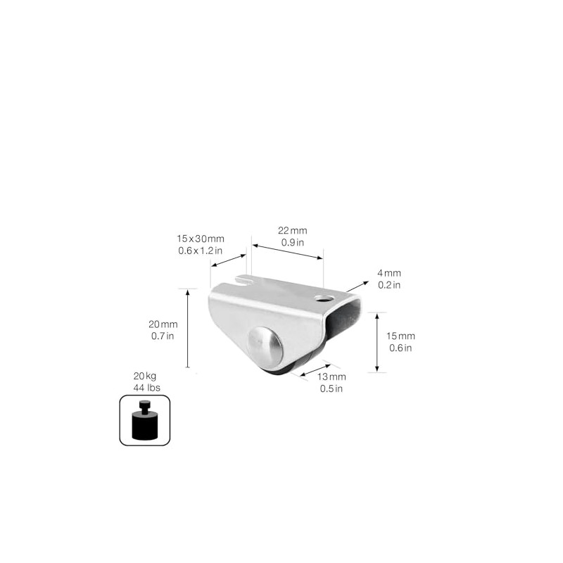 WAGNER Designer 01005401 Furniture Castor / Fixed Castor - Diameter