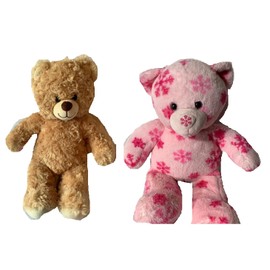 Weighted stuffed animal, large teddy bear plush with 4 lbs, washable plush weighted buddy, snowflake or tan