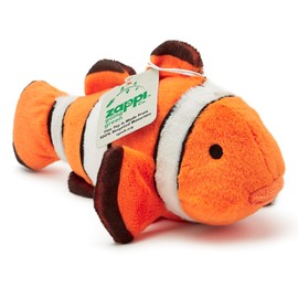 Zappi Co Ultra Soft Clown Fish Plush Toy (22 cm Length) - 100% Recycled, Eco-Friendly, Newborn Gift, Realistic Lifelike