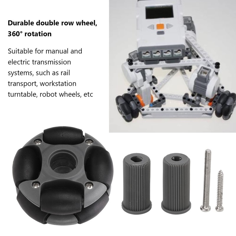Omni Directional Wheel, Side Mobility Black Gray Load 2kg Omni