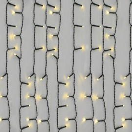 WatioWave Transparenter LED-Vorhang, 2 x 2 m, warmes Licht, ideal für die Dekoration von Veranstaltungen und gemütlichen Umgebungen.