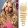 #613 Light Blonde Body Wave 4x4 HD Transparent Lace Closure