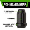 DPAccessories Black 7/16-20 Lug Nuts for Aftermarket Wheels - Closed