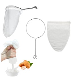 1PC Reusable Nut Milk Bags Cheese Cloths for Straining, Ultra Extra Fine Mesh Jelly Juice Honey Food Sieve Strainer for Juicing, Coffee Pulp Strainer Cloth, Berry Seed Strainer