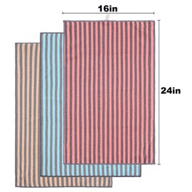 QAJ Microfiber Dish Towels - Super Absorbent 6 Pack Kitchen Towels, Soft with Hanging Loop, 16 x 24 Inch Kitchen Hand Towels and Dish Cloths