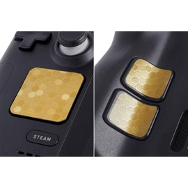 TALONGAMES Touchpad Protector Compatible with Steam Deck Controller, Improved Texture for Controllers, Pre-Cut, Easy to Apply, Easy to Add Protection (Honeycomb Hex Gold)