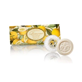 Lemon Soap, Round, 3 x 100 g, Handmade Italian Soap from Fiorentino
