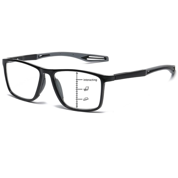 K.LAVER-Gafas 3.5x de lectura multifocales progresivas fotocromáticas, unisex, con bloqueo de luz azul, multifocales, flexibles, TR90, protección UV400, gafas de sol de transición con bisagras de