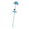 Solar Bird Feeder LED Floor Lamp with Feeding Tray Umbrella