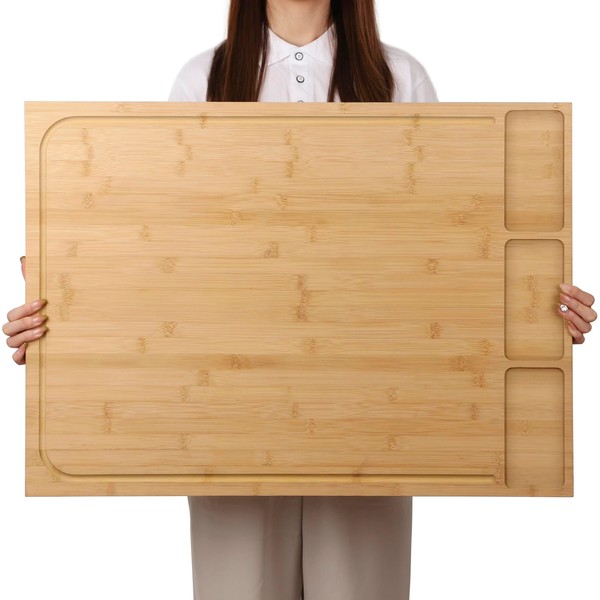 30 x 21 in Extra Large Bamboo Cutting Board and