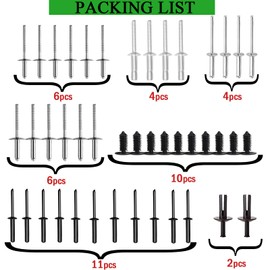 LEAPGOMAX EZGO Rivet Kit POP Complete OEM Body Hardware for 1994+ EZGO TXT Gas/Electric Golf Carts with Extra 12 PCS Nylon Fastener Tree Rivets