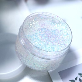 Glitter Gel, Glitter Make-Up, Face Hair Body Glitter Mermaid Sequins Sparkling for Face Hair Lips Nails Make Up Cosmetics Festival