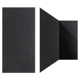 Woanger 5 Pack Large Acoustic Panels 47x24x0.4 Inch Sound Dampening Panels Self-Adhesive Noise Absorbing Sound Proof Wall for Echo Absorption for Home Studio Office Game Room(Black)
