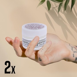TATTOO HUSTLE BUTTER DELUXE ORIGINAL Pack of 2 - 2 x 30 ml Vegan Tattoo Care Cream, Natural Ingredients such as Mango, Papaya and Shea Butter Promote Healing, Reduces Redness and Swelling