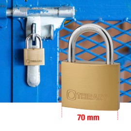 THIRARD 00980070 - Type 1 Padlock 70mm - High Shackle 1/2 for Size 30mm High Shackle for 40mm Additional Keys on Model No Manufacture on Number
