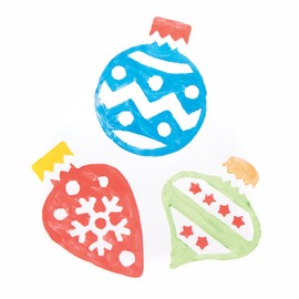 Baker Ross FC103 Christmas Bauble Foam Stampers - Pack of 10, Painting Supplies, Stamp Set for Children, Ideal for Kids Arts and Crafts Projects