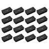 uxcell 16Pcs Black Plastic Rectangle Tube Plugs with M8 Thread,