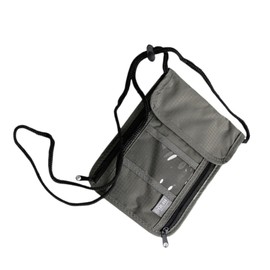 SHINEOFI Travel Wallet Passport Holder Neck Hanging Bag for Documents Credit Cards Phones Grey Multi Purpose Organizer for Travel Needs