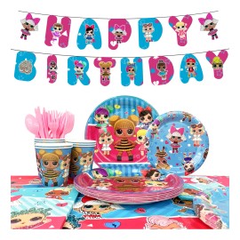 114 Pcs Vajilla De Lol Surpries Cumpleaños Decoración Fiesta
