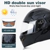 Motorcycle Bluetooth Modular Helmet, DOT Approved Dual Visor Full Face