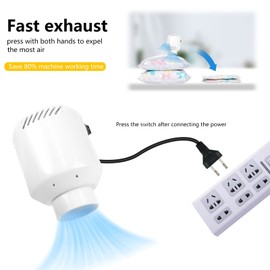 Vacuum Bag Electric Air Pump Portátil, 220 V 55 W CKCLR Powerful Vacuum Pump for Vacuum Compression Bags (Pack of 1)