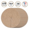 La cordeline 10 discs for mulch, natural, diameter 19 cm,