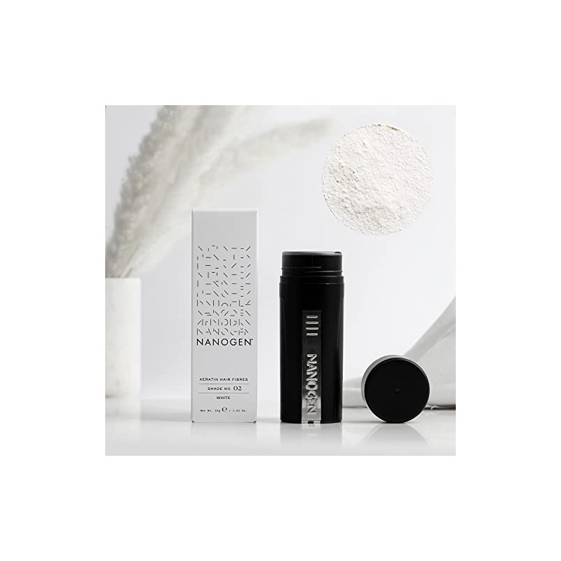 Nanogen Keratin Thickening Hair Fibres, 30 g, White