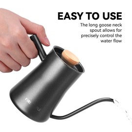 Fire-Maple Orca Coffee Pot Kettle 12oz- Stainless Steel Hand Brewing Coffee Pot with Semi-Circular Handle, Coffee Kettle Tea Pot for Home, Office, Camping, Hiking