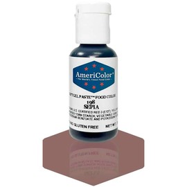 AmeriColor, Sepia, 0.75 Ounce Bottle, Soft Gel Paste Food Color