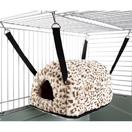 Little Friends Cuddle Up Rat Chinchilla Igloo, Cheetah Print