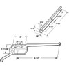Prime-Line H 3948 9-1/2 In. Bronze Left-Arm Wood Casement Operator