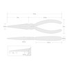 TEKTON 7 Inch Long Nose Pliers | PGF10007