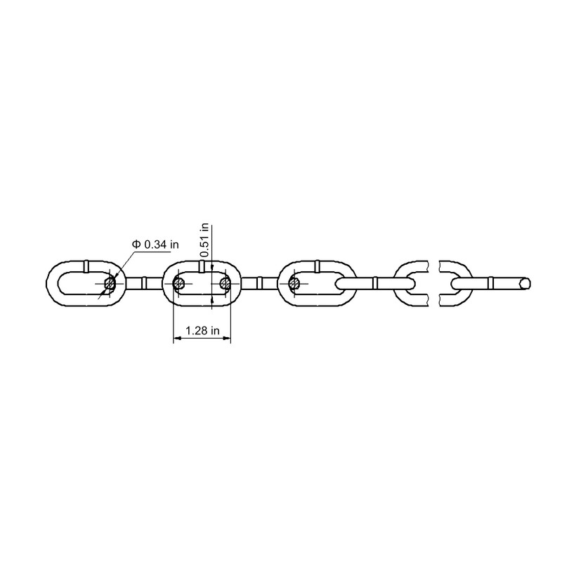 5/16" G43 High Test Chain NACM, Anchor Chain WLL 3,900
