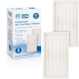Fette Filter - 2 Premium Allergen Reduction True HEPA Filters Compatible with Filtrete F1. Compare to Part # FAPF-F1-A F1 for Purifier FAP-C01-F1 & FAP-T02-F1.